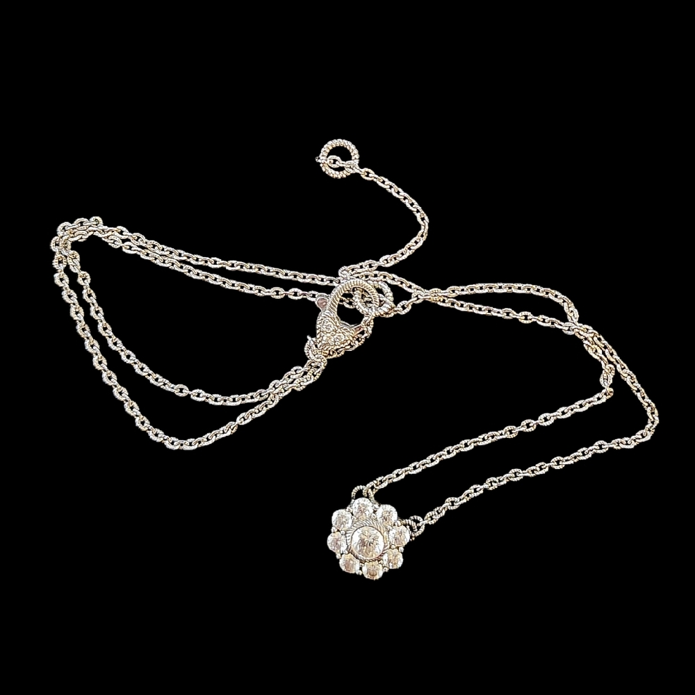 NIB Judith Ripka Flower Necklace - Picture 5 of 8